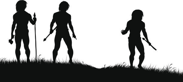 穴居人的猎人图片下载