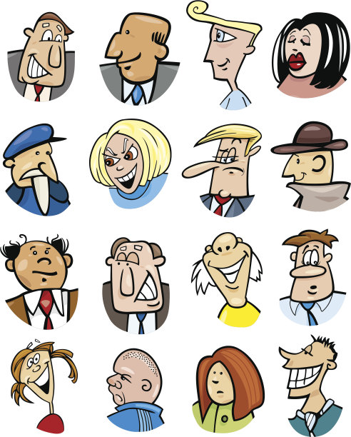 卡通人物、角色和情感图片下载