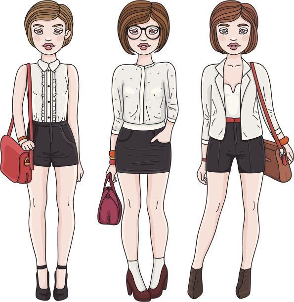 时尚的学生素材图片