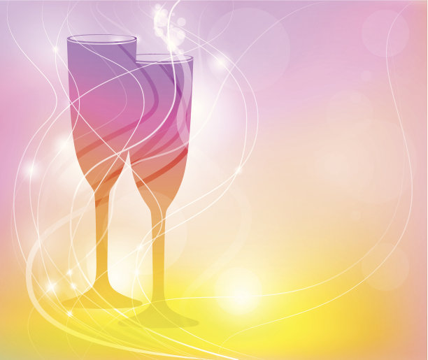 摘要向量背景。眼镜和发光的线条。图片下载