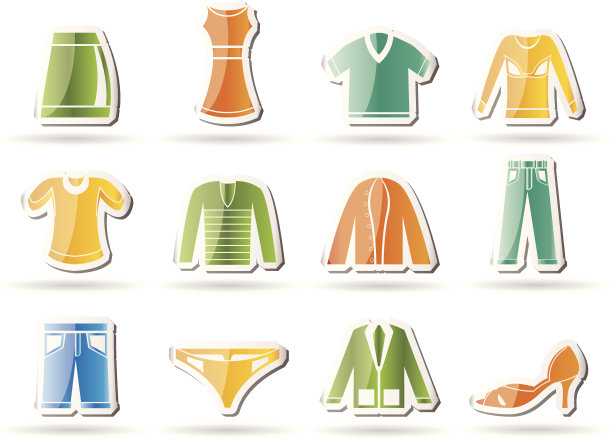 男性和女性服装图标图片下载