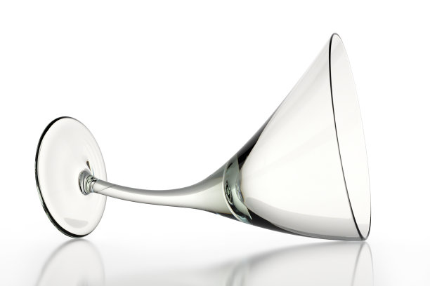 白色光滑表面上的弯曲玻璃图片下载