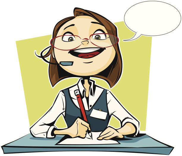 在呼叫中心工作的女性素材图片