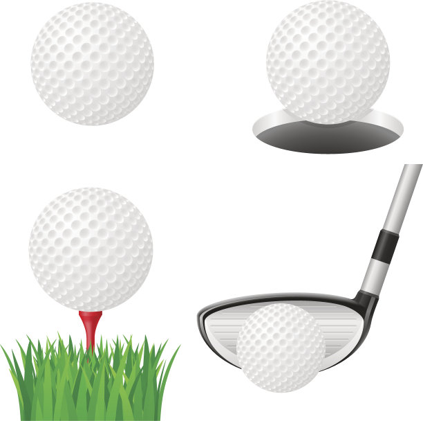 高尔夫球矢量图图片下载