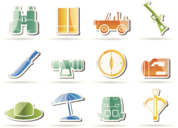 Safari，狩猎和假日图标图片下载