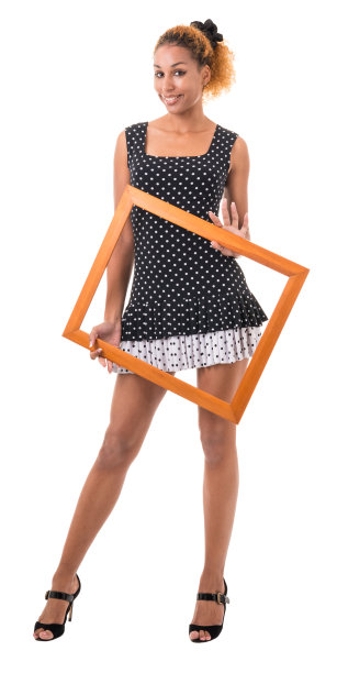 有相框的女孩图片下载