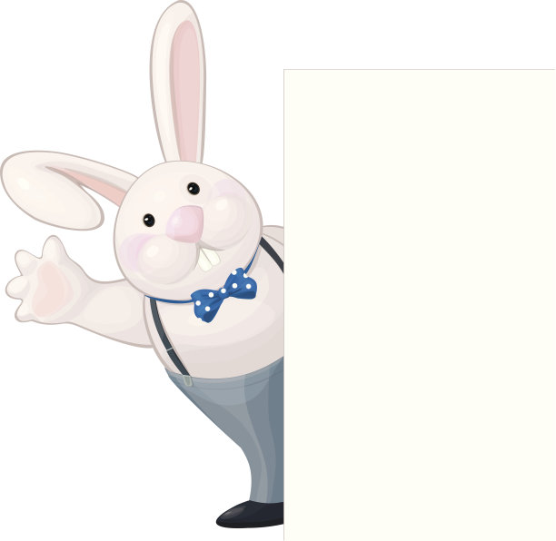 兔子隐藏的空白向量。图片下载
