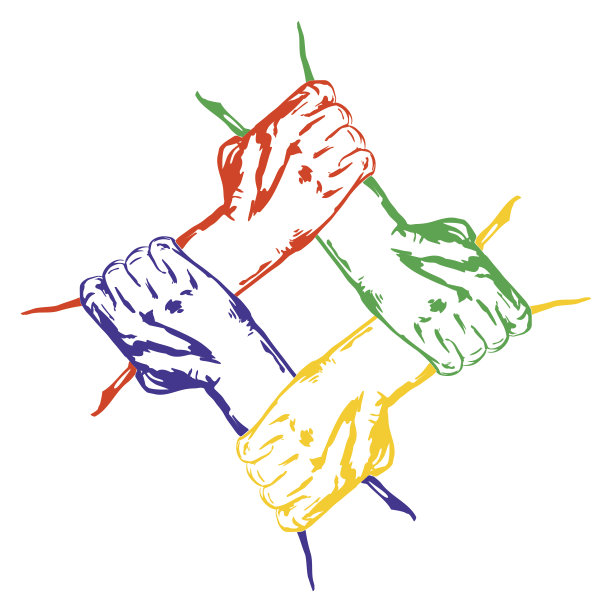 手牵着手，团结多民族图片下载