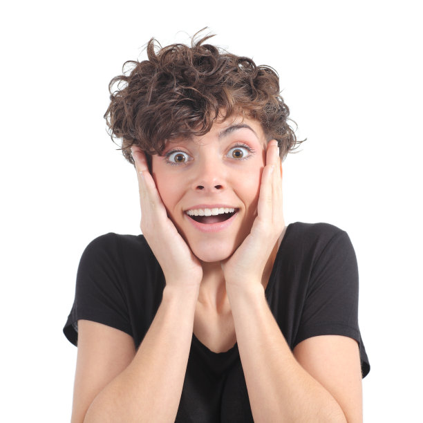 女人愉快的表情图片下载