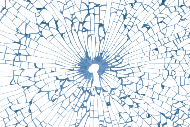 碎玻璃上有钥匙孔图片下载