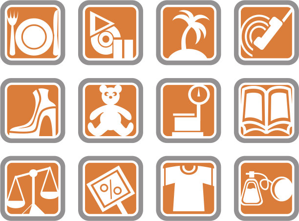 矢量图标:商业对象图片下载