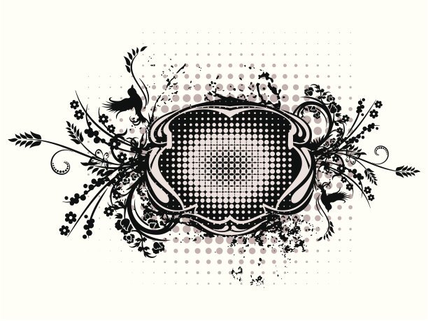 花卉垃圾画框系列图片下载