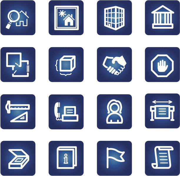 建筑和建筑图标集图片下载