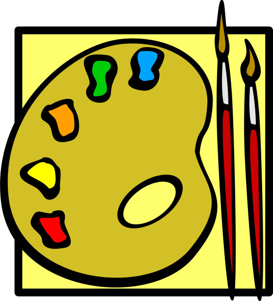 调色板和画笔图片下载