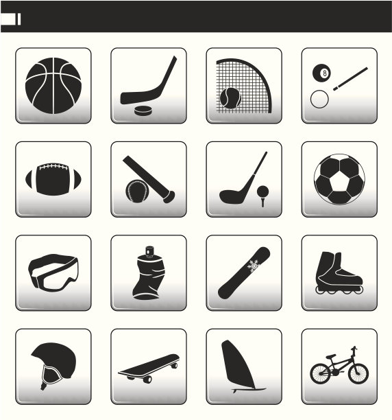 白色按钮组02 'sport & extreme'图片下载