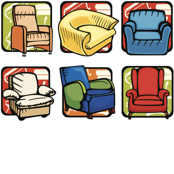 家具插图十六:沙发IV(向量)图片下载
