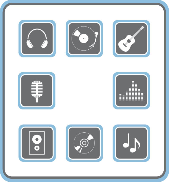 向量图标集01:音乐图片下载