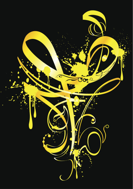 枯燥乏味的黄金装饰。图片下载