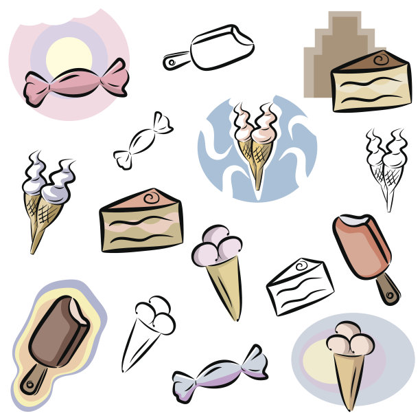 新鲜图标:食物图标VI(矢量)图片下载