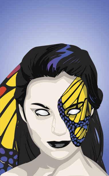 蝴蝶女士图片下载