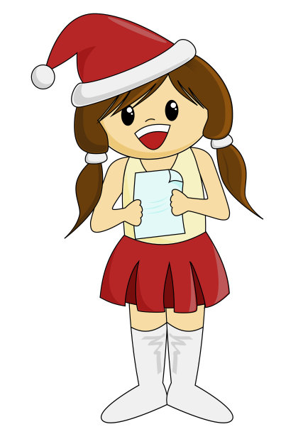 可爱的圣塔丽娜(矢量)图片下载