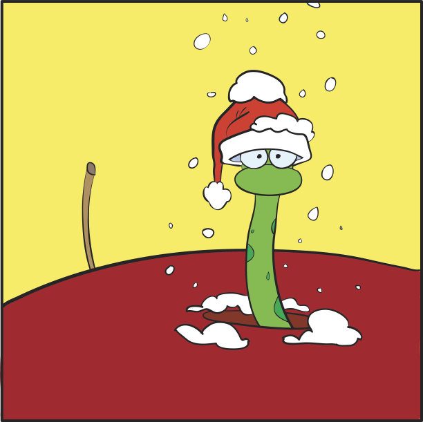 苹果虫圣诞老人图片下载