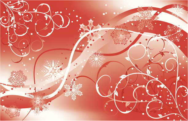 圣诞花的背景用雪花，向量图片下载