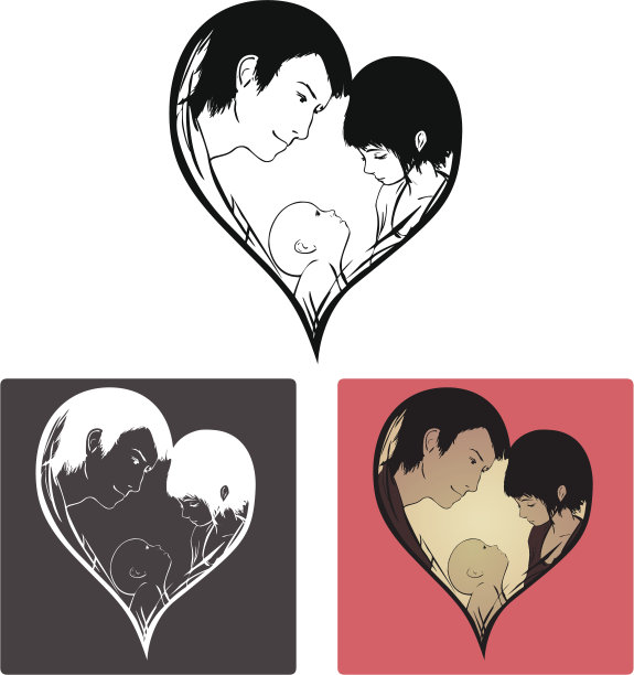 家庭的心图片下载