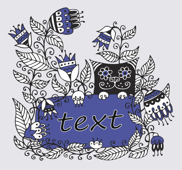 猫花插图图片下载