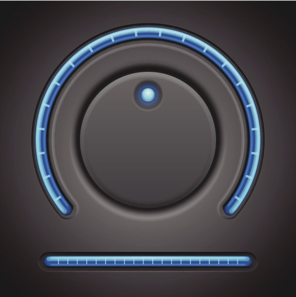 音量按钮和计时器线矢量设计元素图片下载