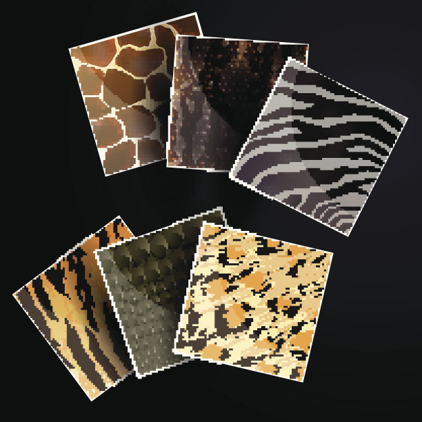 不同动物皮肤的向量集图片下载