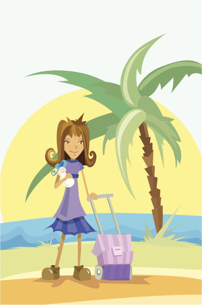 妈妈和宝宝在度假图片下载