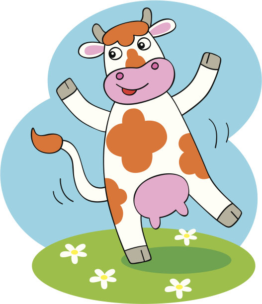 跳舞的牛素材图片