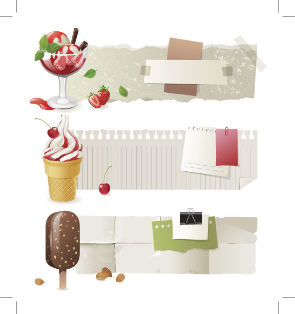 冰淇淋的横幅图片下载