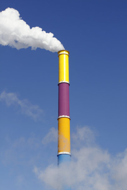 烟囱、烟管、烟囱、煤电厂、天空能图片下载