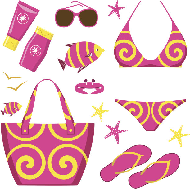 一套时尚的泳衣图片下载