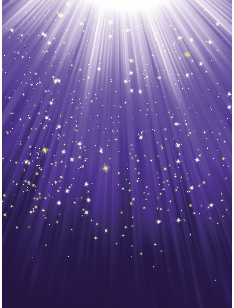 星星落下紫色的光芒。EPS 8图片下载