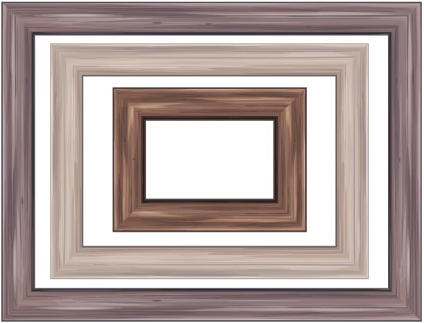 木制框架的矢量。图片下载