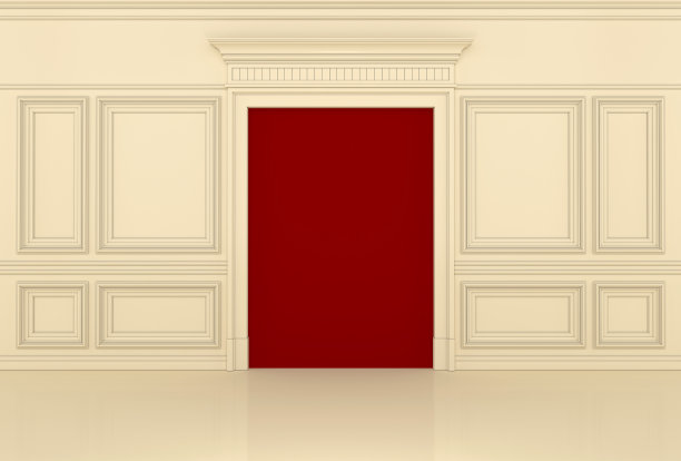 美丽的门户与moldings图片下载