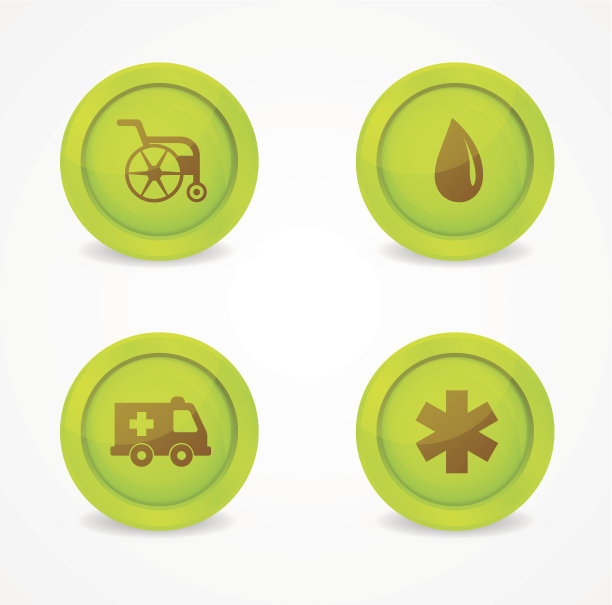 白色背景上的医疗图标矢量集图片下载