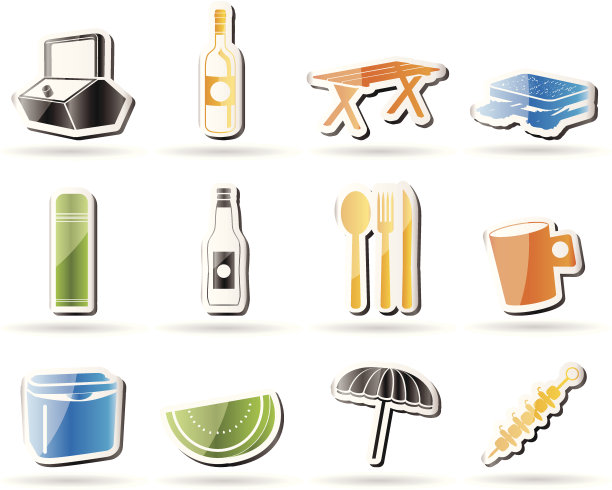 野餐和节日标志图片下载