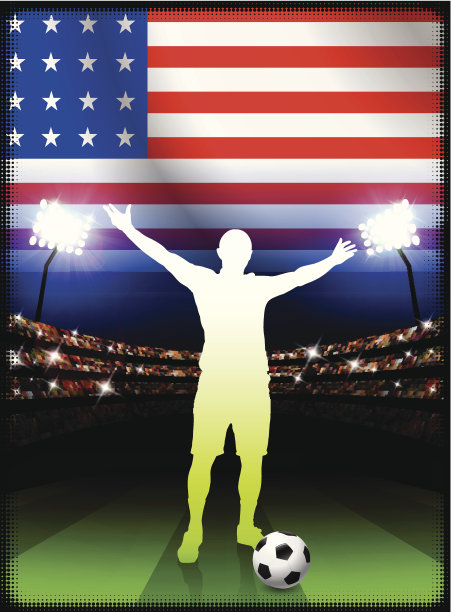 美国足球运动员在体育场的背景图片下载