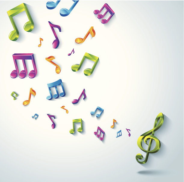 抽象的音乐背景。素材图片