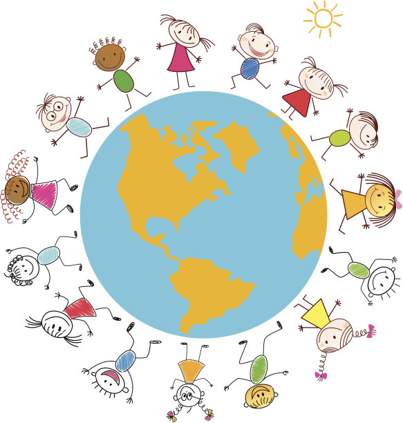 地球上的孩子们。图片下载