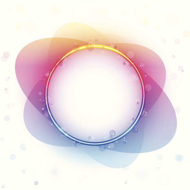 彩虹圆形边界与闪光和漩涡图片下载