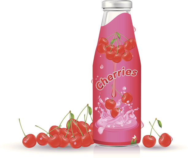 一瓶樱桃汁图片下载