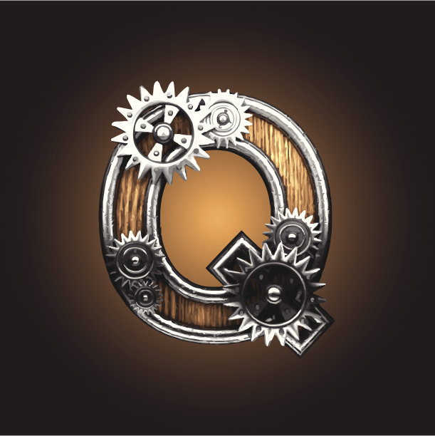 木制矢量齿轮图Q图片下载