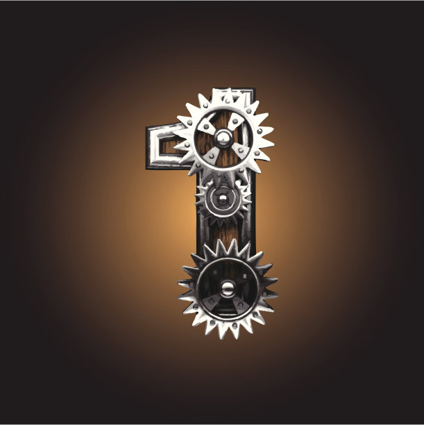 木制矢量齿轮图1图片下载