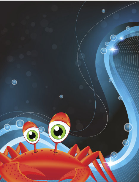 绿眼卡通蟹图片下载