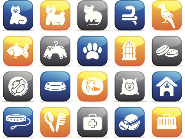宠物护理图标设置按钮图片下载